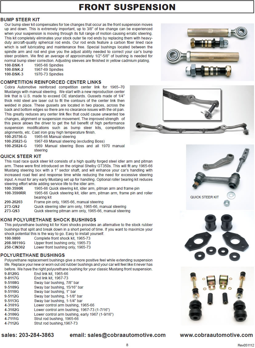 Front Suspension - catalog page 8
